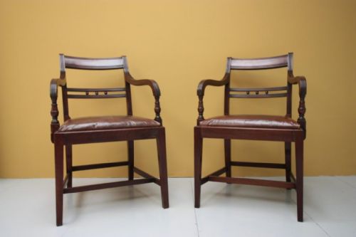 fig 2. Set of Six Antique Regency Mahogany Dining Chairs