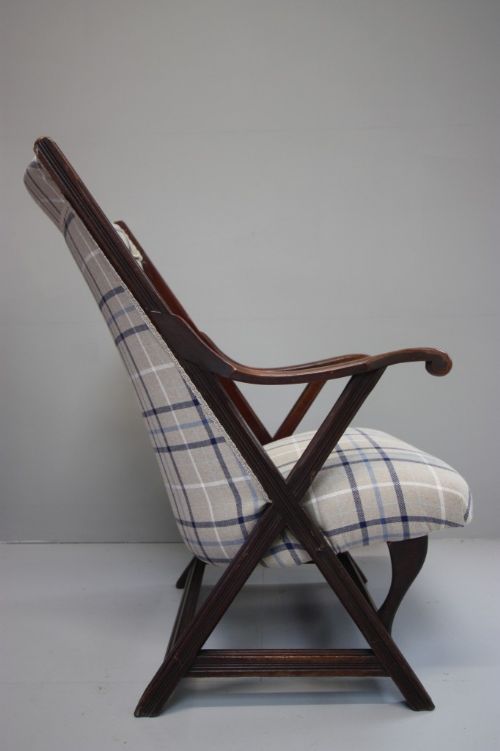 fig 1. English Antique Upholstered Steamer Armchair