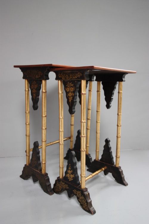 Pair of Elegant Antique Decorated Side Tables.