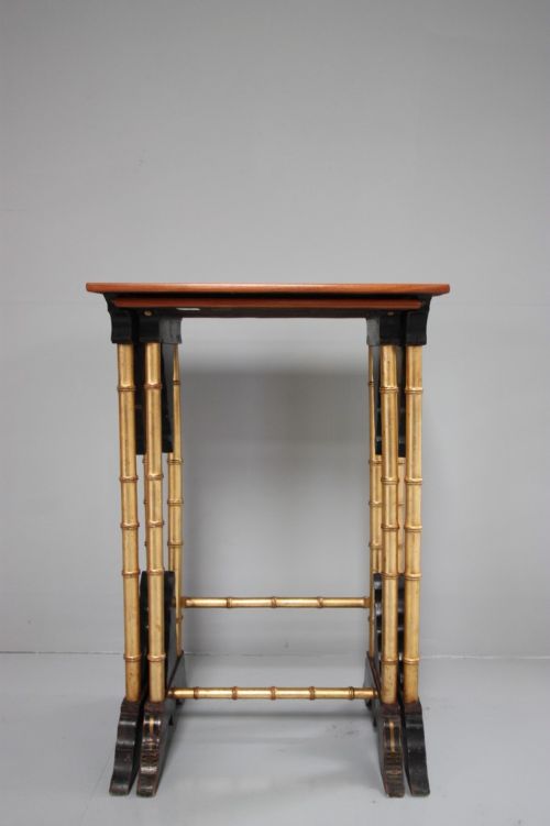 fig 1. Pair of Elegant Antique Decorated Side Tables.