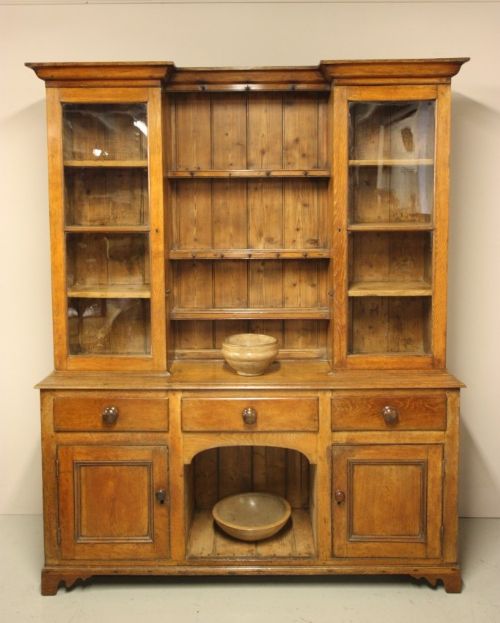 fig 1. Mid 19th Century Antique Oak Welsh Dresser.