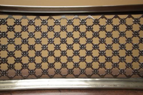 William IV Antique Pierced Brass Shaped Fender.