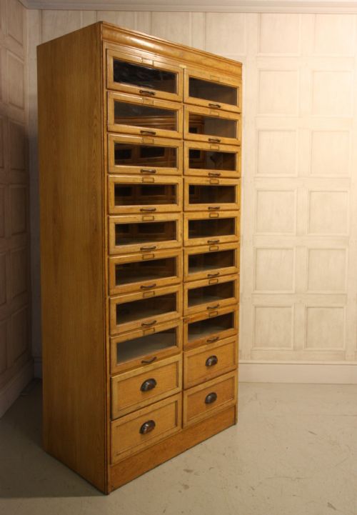 H.ziman Ltd Antique Oak Haberdashery Cabinet