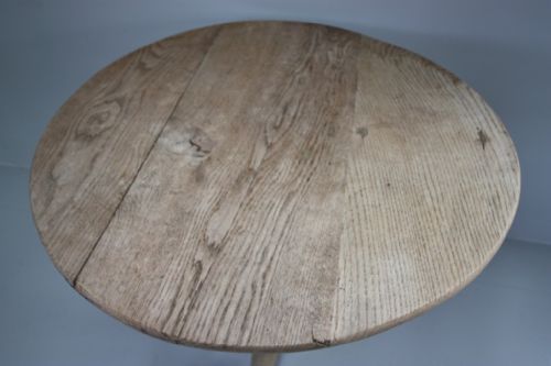 fig 1. Pale Georgian Antique Oak Tripod Table