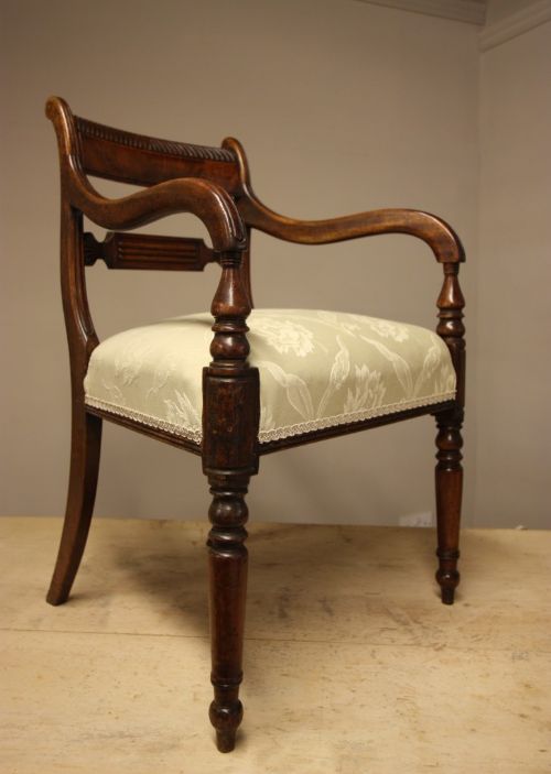 fig 1. Pair of Regency Antique Mahogany Carver Chairs