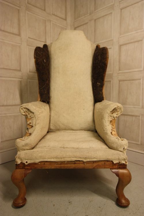 fig 1. Impressive 19th Century Antique Wing Chair
