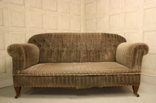 19th Century English Antique Drop Arm Sofa