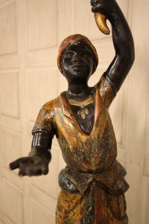 Early 19th C Antique Venetian Blackamoor Figure