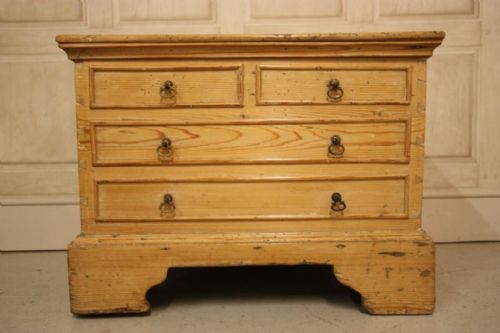fig 1. Very Rare Georgian Antique Pine Enclosed Stool