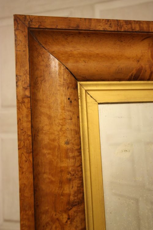 fig 1. English Birds Eye Maple Antique Mirror