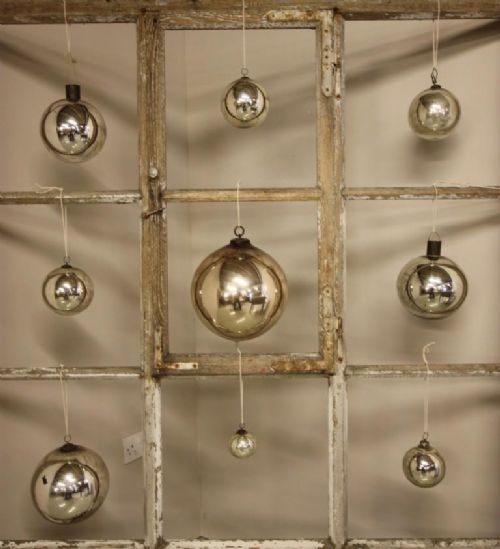 Collection of Nine English Antique Witch Balls