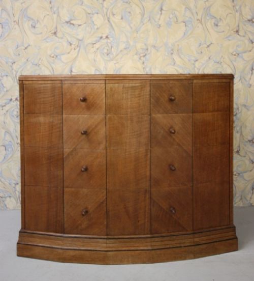 fig 1. Heals antique walnut chest of drawers