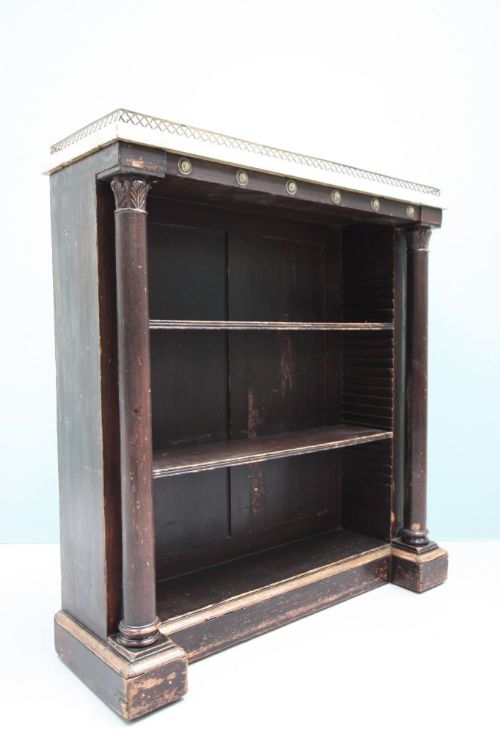 Regency Antique Painted Pine Bookcase