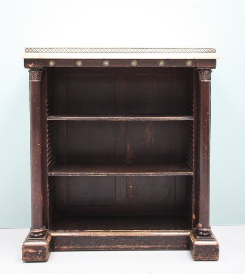 fig 1. Regency Antique Painted Pine Bookcase