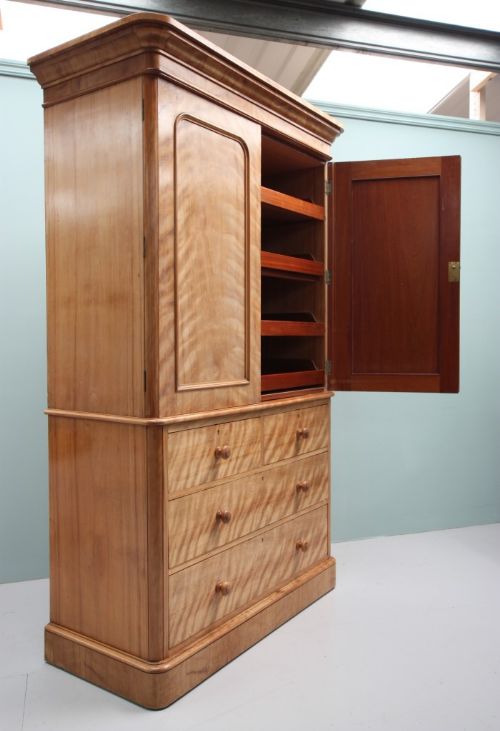 fig 1. Satin Birch Antique Linen Press by J.Maple