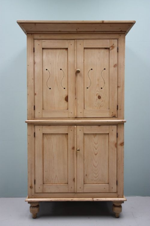 Antique Pine Four Door Cupboard from Pembrokeshire