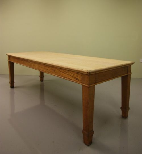 Large Waring & Gillows Antique Oak Dining Table