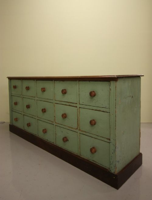 fig 1. Great Bank of Antique Shop Fitting Drawers