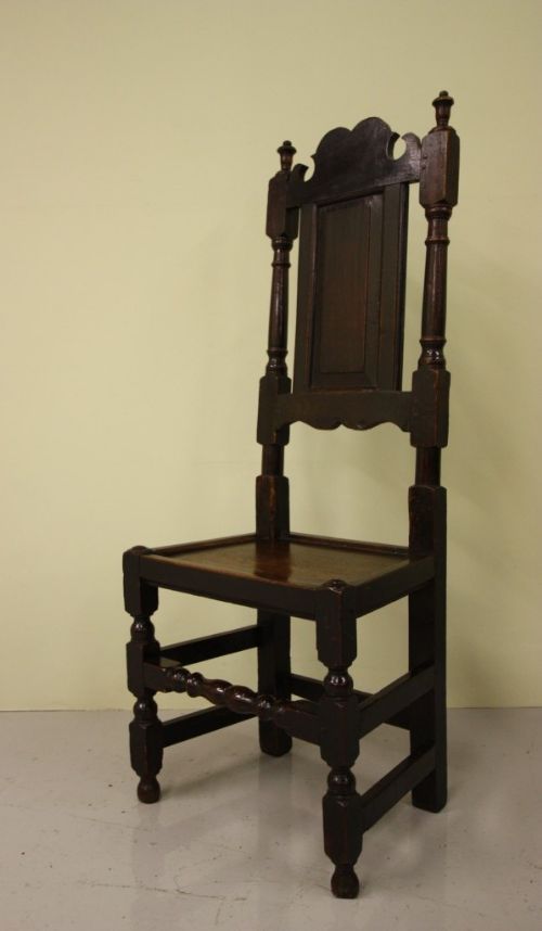 fig 1. Early Georgian Antique Oak Stand Chair