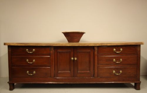 Oversized Antique Pine Kitchen Dresser Base