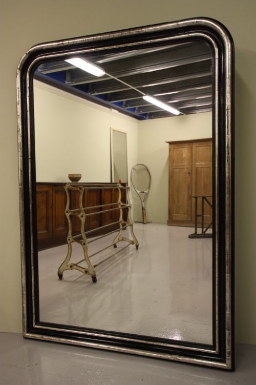 Original Silver Gilt Large Antique Mirror