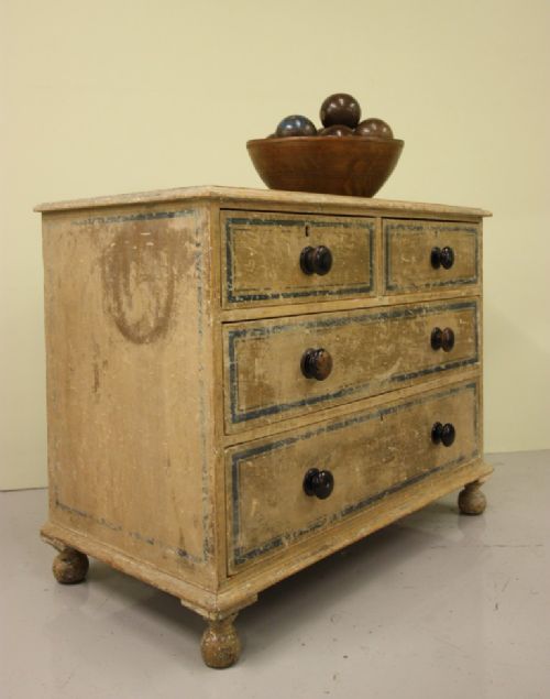 fig 1. Regency Antique Line Decorated Chest of Drawers