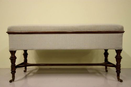 Top Quality Antique Rosewood Duet Piano Stool
