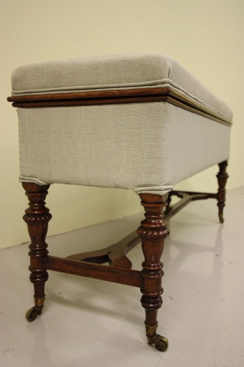 fig 1. Top Quality Antique Rosewood Duet Piano Stool