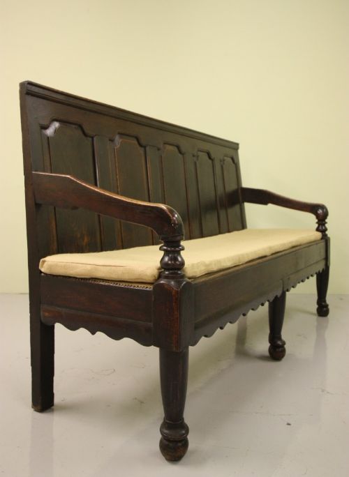 fig 1. Georgian Period Oak Antique Settle