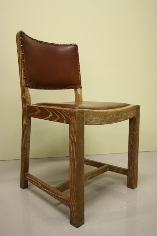 fig 2. Set of Eight English Antique Oak Dining Chairs.