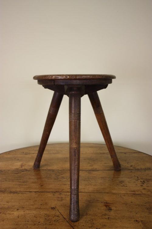 fig 1. Pair of Industrial Antique Splay Leg Stools
