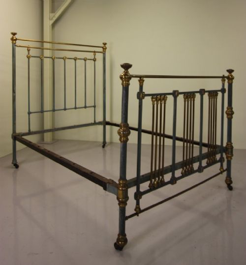 English Antique Double Brass Bedstead