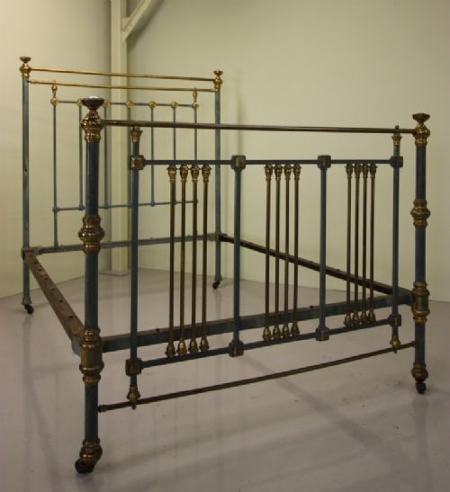 fig 1. English Antique Double Brass Bedstead