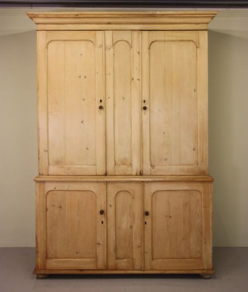 Natural Pine Antique Housekeepers Cupboard