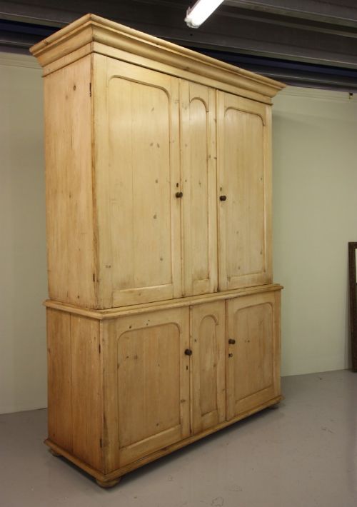 fig 1. Natural Pine Antique Housekeepers Cupboard