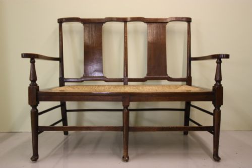 William Morris & Co Antique Oak Sofa/seat