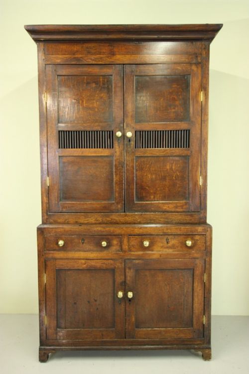 Georgian Antique Oak Welsh Bread & Cheese Cupboard