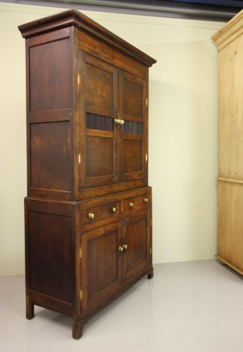 fig 1. Georgian Antique Oak Welsh Bread & Cheese Cupboard