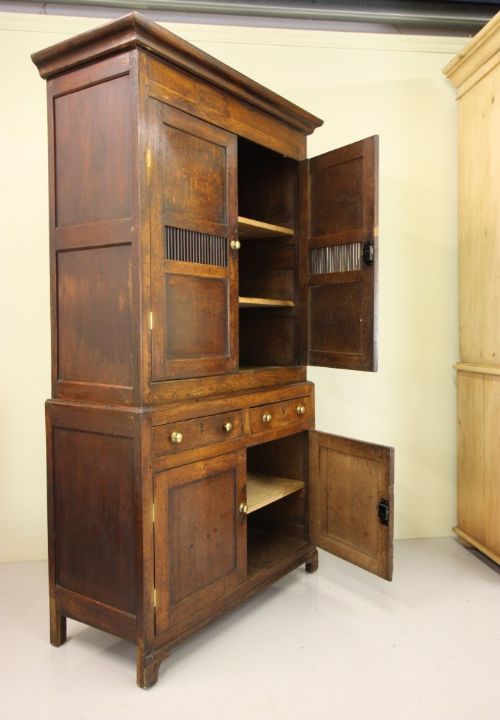 fig 2. Georgian Antique Oak Welsh Bread & Cheese Cupboard