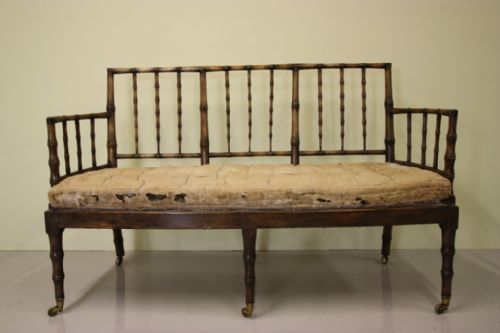 fig 1. Regency Antique Simulated Bamboo Sofa