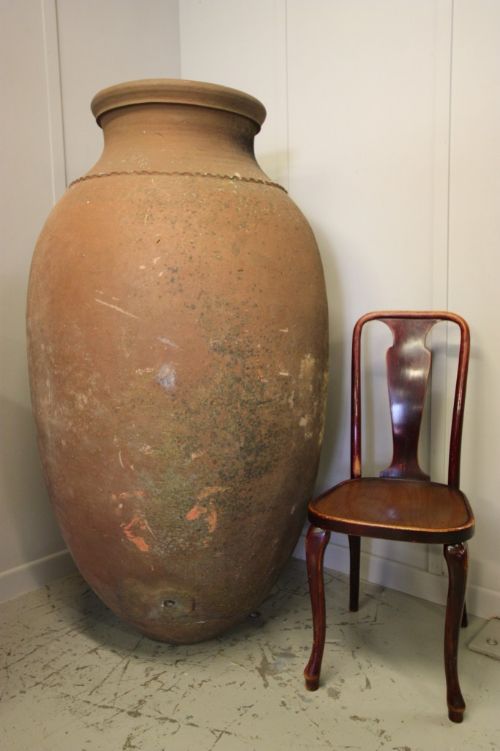 Huge Antique Terracotta Garden Urn. 5ft High.