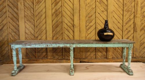 fig 1. William IV Painted Antique Oak Window Seat