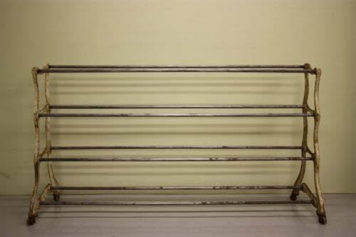 fig 1. 19th Century Industrial Antique Iron Shoe Rack.