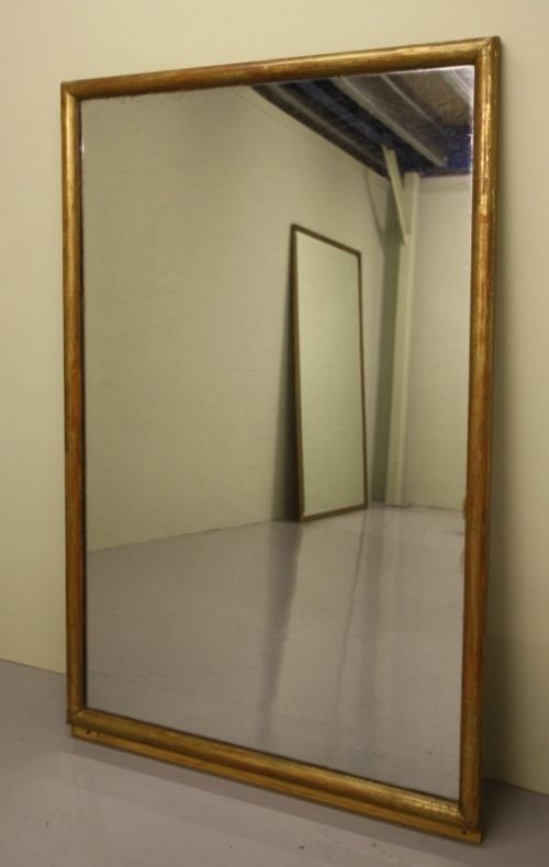 Simple Original Gilt Antique Bistro Mirror