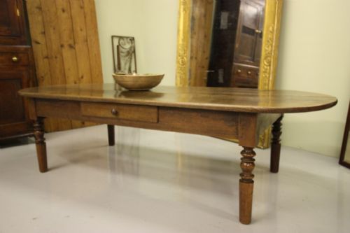 fig 1. 19th Century Antique Oak Coffee Table