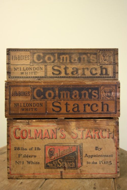 Set of  Original Antique Colman's Mustard Boxes