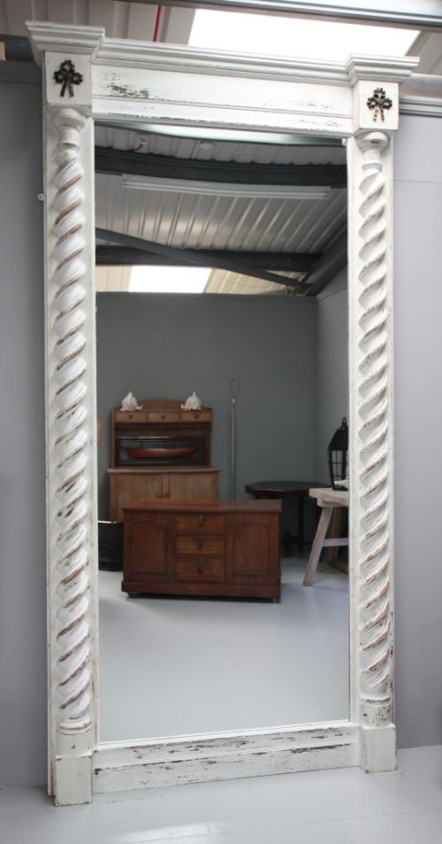 fig 1. Fabulous Decorative Antique Tall Column Mirror