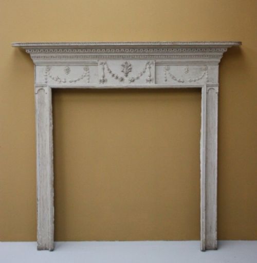 fig 1. Georgian Antique Chimney Piece in Original Paint