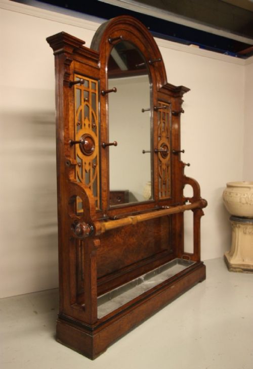 Huge 19th Century Antique Oak Hall Stand