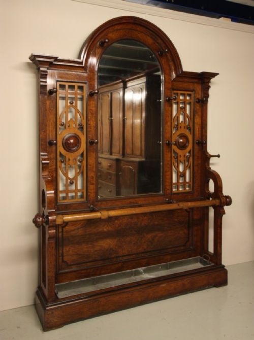 fig 1. Huge 19th Century Antique Oak Hall Stand